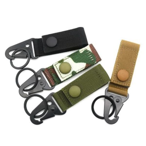 Mordely 2st Hängande Webbing Spänne Vandring Klätterkarbin KHAKI Khaki Without Buckle-Without Buckle