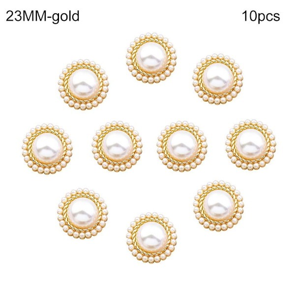Mordely 10st Pearl Clothing Knappar Skjorta Knappar GULD 23MM10ST 10ST gold 23MM10pcs-10pcs
