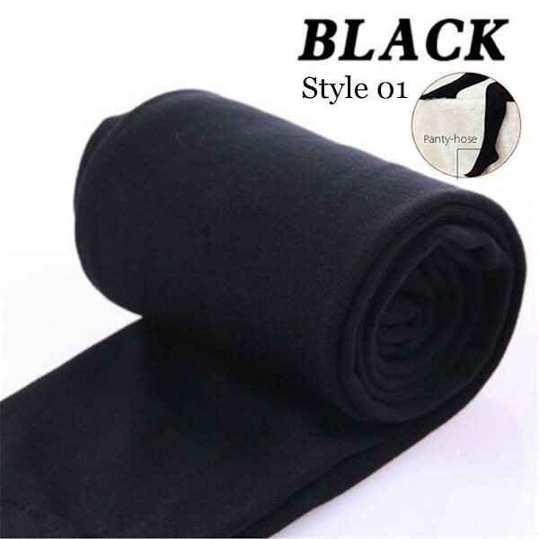 Mordely Ohut leggingsit Paksut sukkahousut BLACK STYLE 01 black Style 01