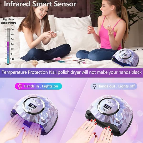 Mordely Nail Lamp 60 Lamp Beads Uv/led Curing Lamp Dual Light Source Nail Lamp Beads