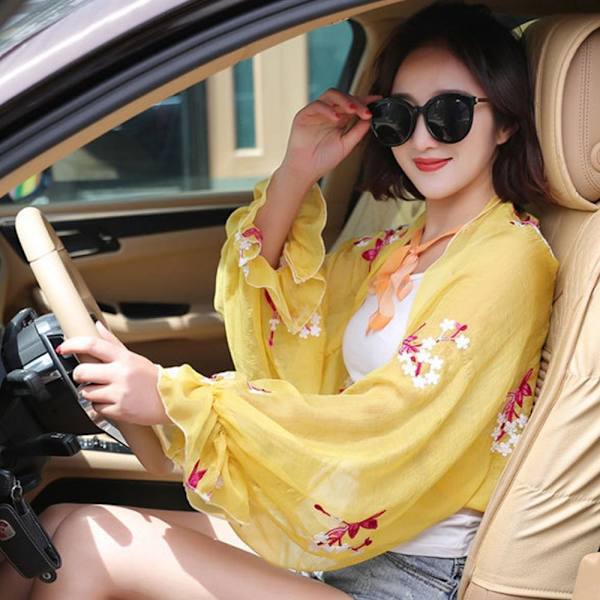 Mordely Solskyddsärmar Strandsjal GRÅ grey