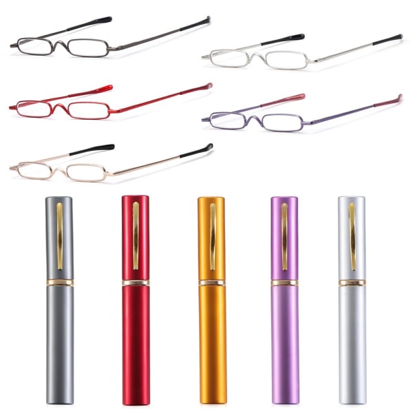 Mordely Slim Pen läsglasögon Smala läsglasögon RÖD STYRKE 1,5X red Strength 1.5x