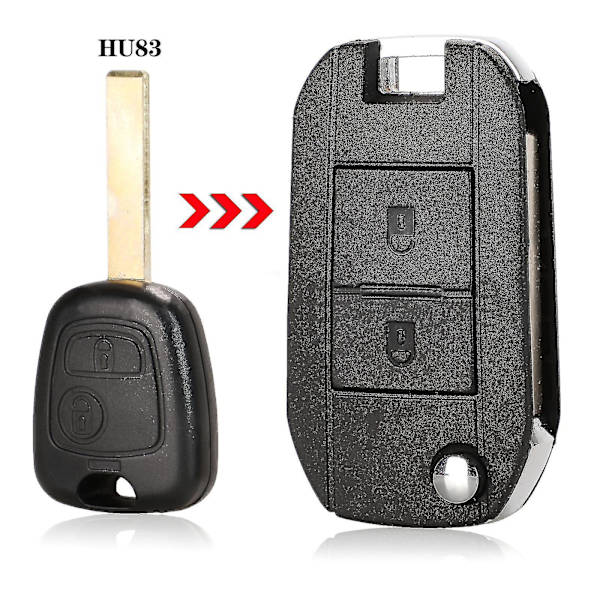 Citroen Ne72 Car Entry Remote For Key Fob For Case For Shell Hu83 Blade 2 Button For 307 107