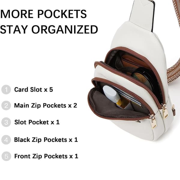 Läder Crossbody-väska Solid Fanny Pack LJUSBRUN light brown