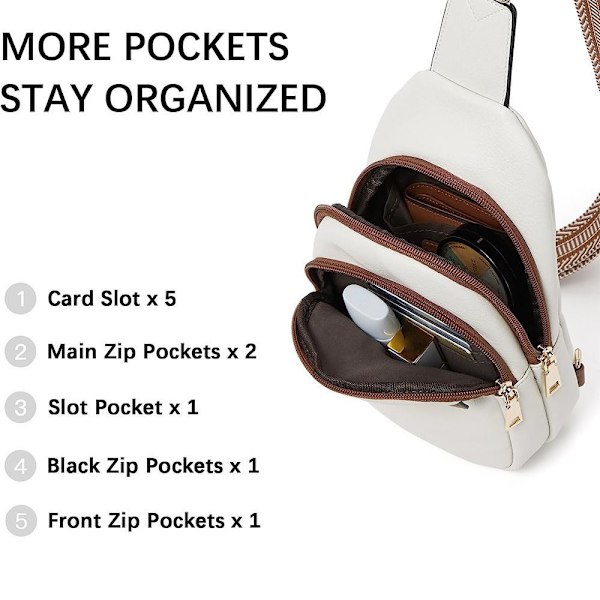 Läder Crossbody-väska Solid Fanny Pack SILVERGRÅ silver grey