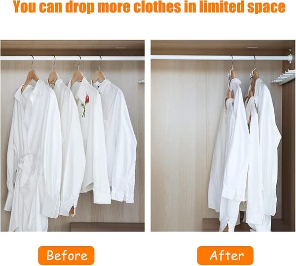2023 20 Pieces Plastic Hanger Connector Hook, White Mini Hanger Connector Hooks, Space Saving Hanger Hooks For Closet