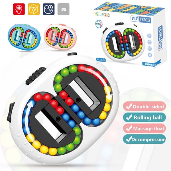 Mordely Roterande Magic Bean Fingertopp Leksak VIT white