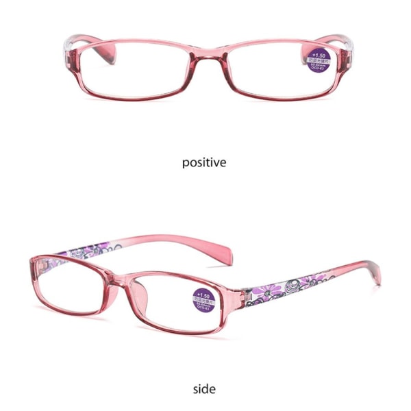 Mordely Läsglasögon Presbyopiska glasögon ROSA STYRKA +3,50 pink Strength +3.50-Strength +3.50