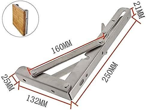 Folding Bracket, 2 Pcs Stainless Steel Folding Shelf Bracket, Folding Bracket, Bracket Bracket, Wall Mounted Folding Shelf For Wall Shelf Table Bench