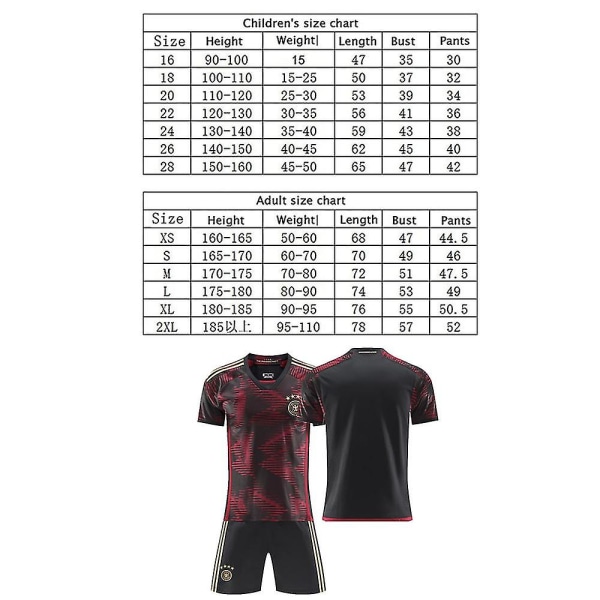 Mordely 2022 Qatar World Cup Tyskland Team Kimmich fotbollströja 28 (150-160cm)