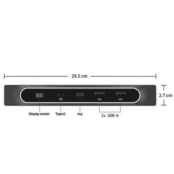 Mordely Dockningsstation USB Hub 27W snabbladdare