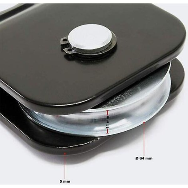 4t Opening Pulley Winch Cable Guide Snatch Block Deflection Pulley