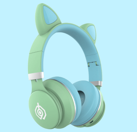 Mordely Hörlurar Cat Ear Bluetooth Wireless Over light green
