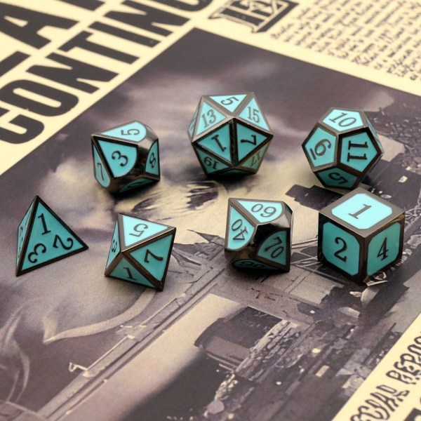 Mordely 7st DND Metal Dice Set Game Dice