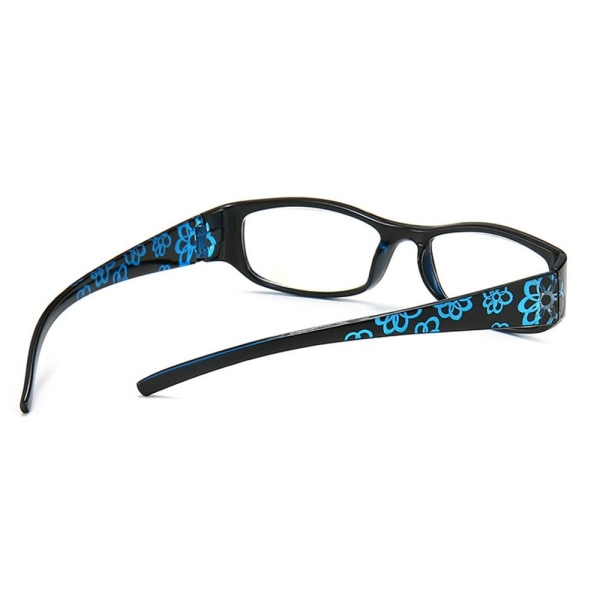 Mordely Anti-blått ljus Läsglasögon Fyrkantiga glasögon LILA Purple Strength 200