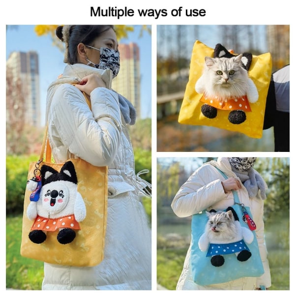 Mordely Cat Dog Carrier Bag Axelväska BLÅ blue