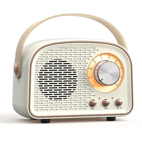 Mordely Mini Radio Bluetooth Högtalare VIT White