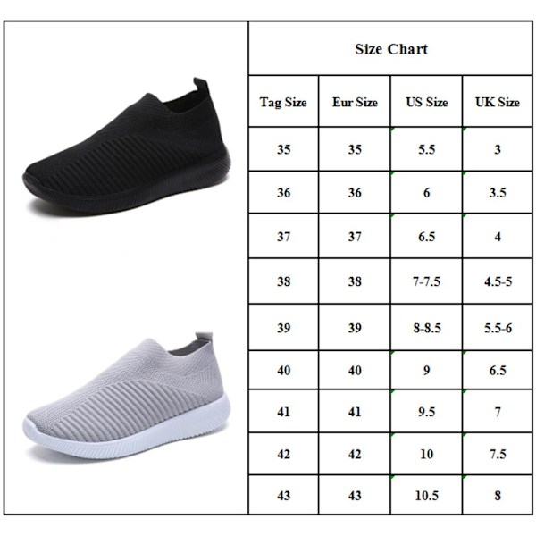 Mordely Womens Sport Mesh Andas Slip On Flat Outdoor Sneakers Skor Sky Blue 35