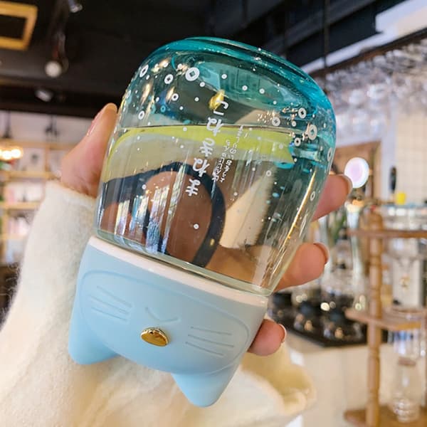 Mordely 300ml glaskopp dricksvattenkokare BLÅ Blue