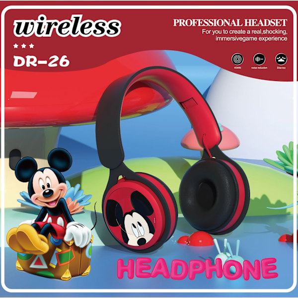 Mordely Marvel headset bluetooth headset hopfällbart stöder FM