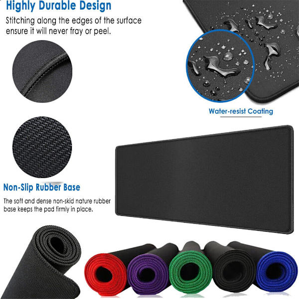 Gaming Tangentbord Musmatta Gaming Pad SVART 300 X 600 X 2MM Black 300 x 600 x 2MM