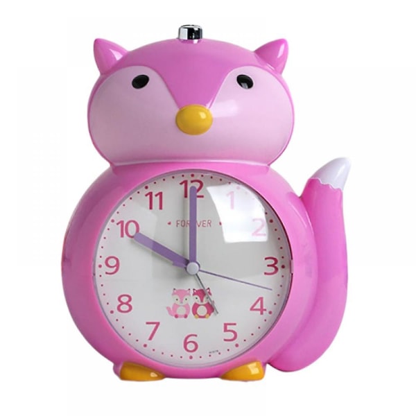 Mordely Bedroom Alarm Clock, Cartoon Alarm Clock, Night Light, Student And Children's Home Decoration Desktop Clock - Pink