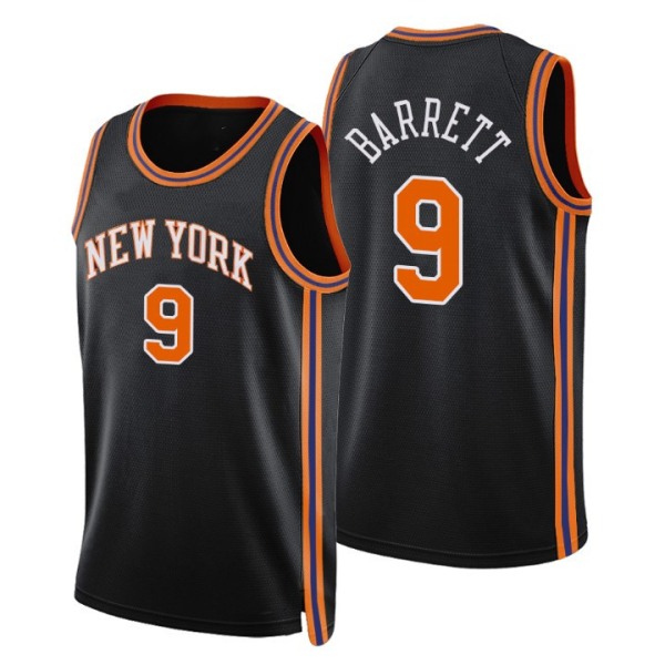 Mordely RJ Barrett New York Knicks 2021-22 City Black wingman-tröja för vuxna S