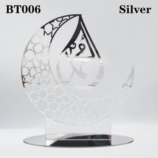 Mordely Eid Mubarak Dekor Ramadan Ornament SILVER BT006 silver BT006-BT006