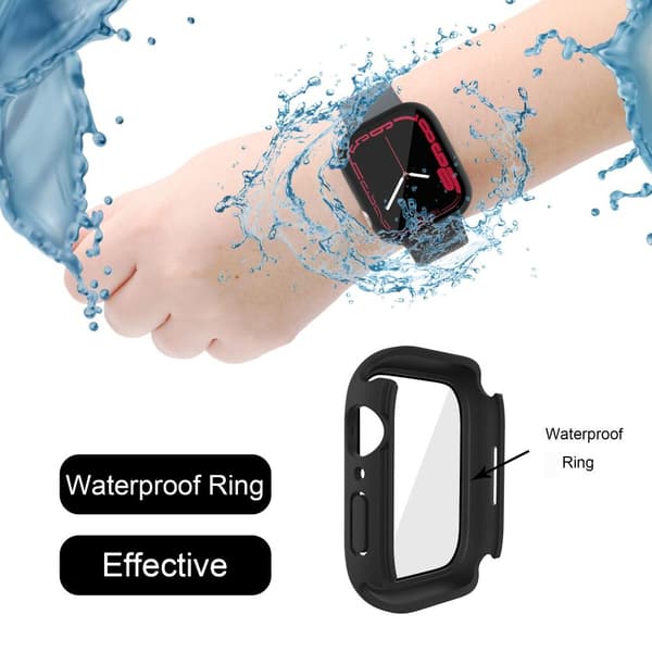 Mordely Vattentätt PC Case Guard Shell för Apple Watch Series 7 midnight blue 45mm