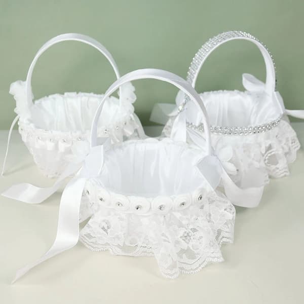 Mordely 2st Blomkorg Flower Girl Baskets 2ST-D 2ST-D 2PCS-D