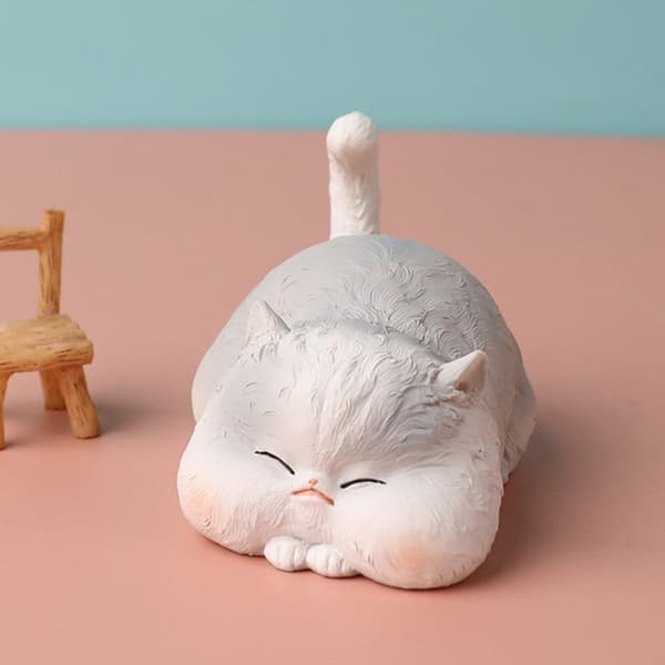 Mordely Resin Cat Statue Bobblehead Ornaments 2