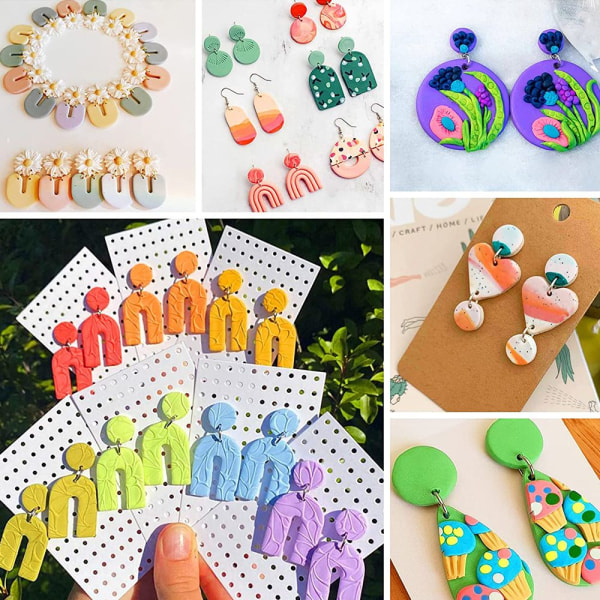 Mordely 142Stk/sett Polymer Clay Cutters Øredobber Cutters BLÅ blue