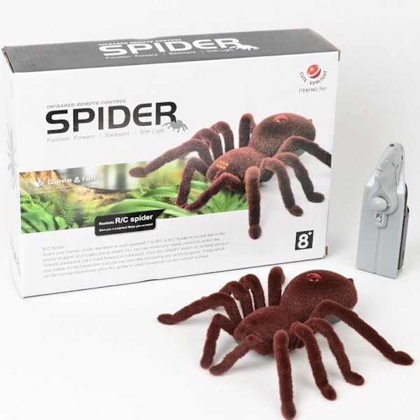 Mordely Fjärrkontroll Spider Halloween rekvisita Infraröd RC leksak