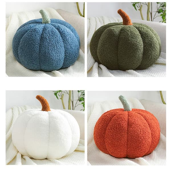 Mordely Halloween pumpa plysch bekväma kudde dark green