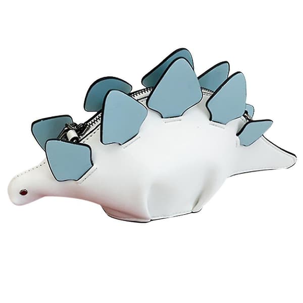 2023 Dinosaur axelväskor,pu Stegosaurus Crossbody-väska för flicka White