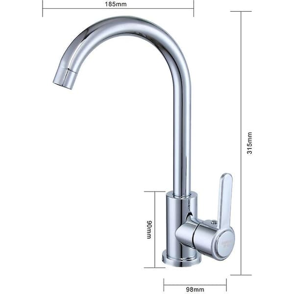 Kitchen Faucet Single Handle Kitchen Faucet Horizontal Stainless Steel Kitchen