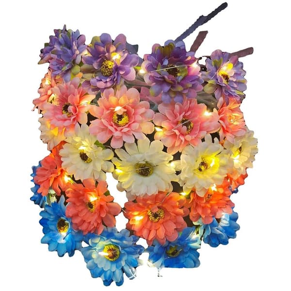 Mordely Glödande LED-krans Halloween Crown Flower 10