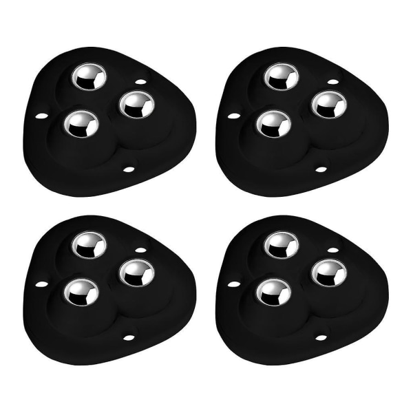 Mordely 360 Rotatable Steel Bead Pulley Storage Box Roller For Storage Boxes Cabinet Black