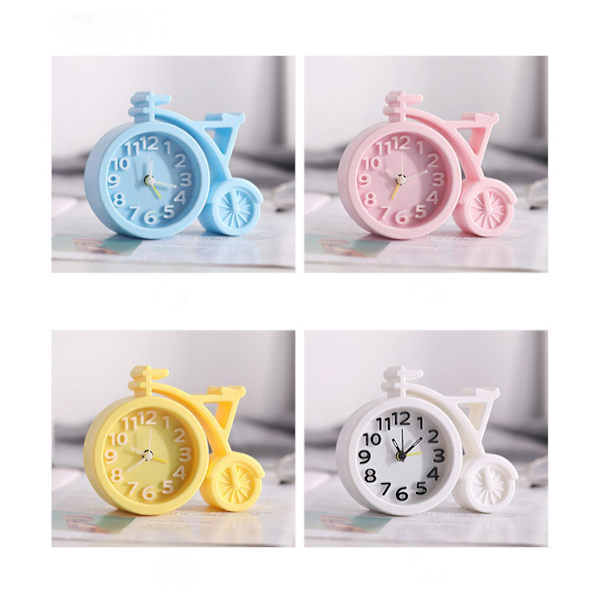 Creative Office Desktop Bicycle Alarm Clock Bedroom Bedside Clock Creative Simple Reminder Alarm Clock Clock (yellow)