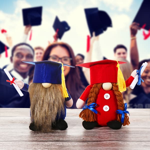 Mordely Graduation Gnome Ansiktsfri docka BLÅ