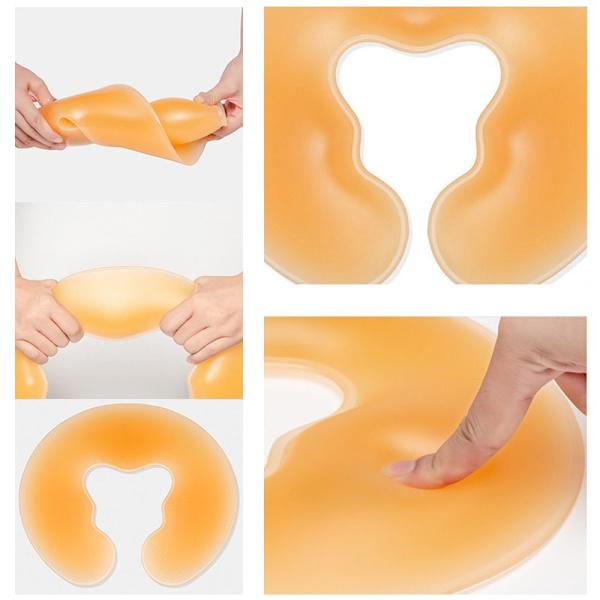 Mordely Mjuk Ansiktskudde SPA Massage Silikon Ansiktsavslappning orange