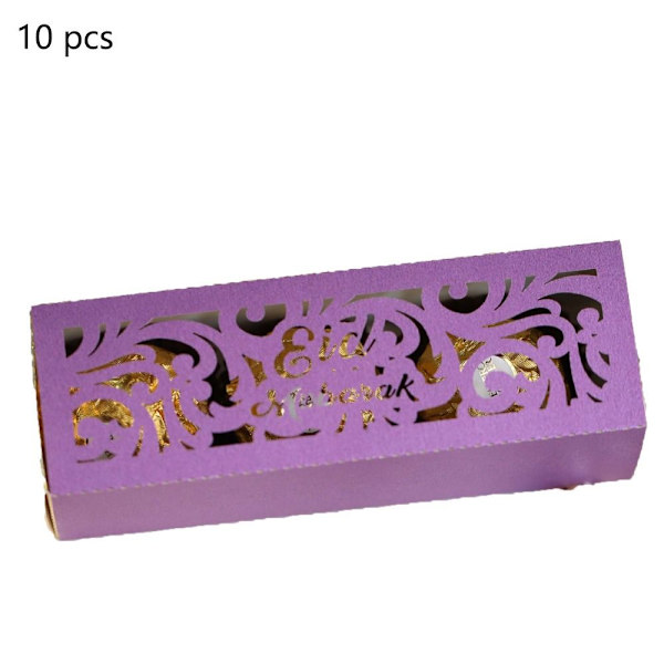 Mordely 10st Eid Mubarak Godislådor Ramadan Godispåse LILA purple