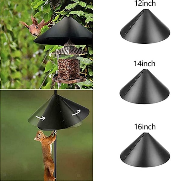 Mordely Squirrel Baffle Bird Feeder Pole 18INCHWITH HOOK WITH HOOK 18inch 18inchwith hook