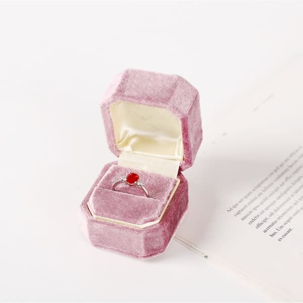 Mordely Smyckeskrin Ring Förvaringslåda ROSA pink