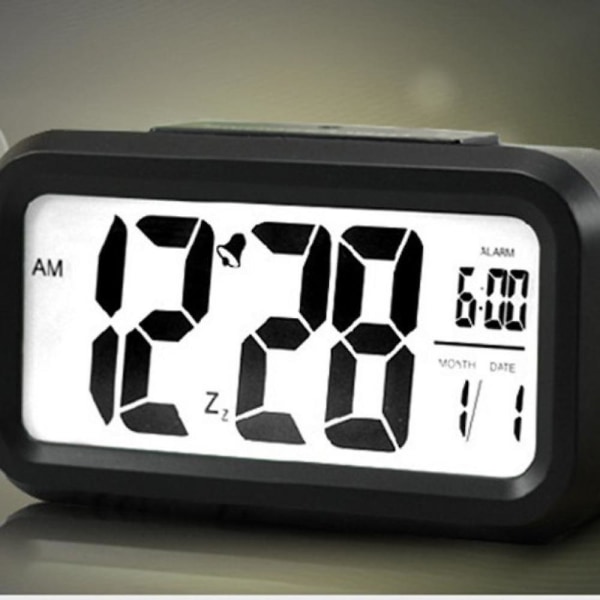 Mordely Electronic Digital Alarm Clock With Large Led Screen Clock, Indoor Temperature, Date, Suitable For Heavy Sleepers In Children-black