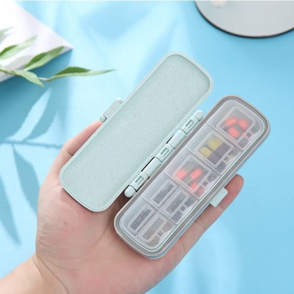 Mordely Medicin Box Pill Organizer BLÅ blue