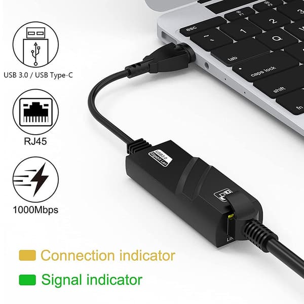 Mordely Ethernet-adapter USB 3.0 till Gigabit