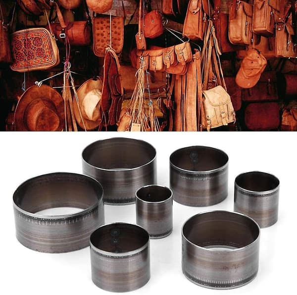 2023 7pcs Diy Punch Tool Shape Mold Leather Craft Round Cutting Punch Die Set
