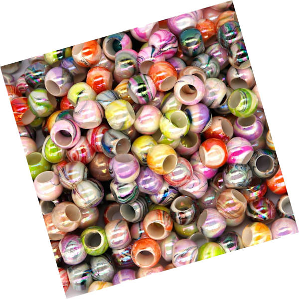 Mordely 1/2/3/5 100 bitar Pony Bead Kit Hårpärlor Ornament Hantverk 5PCS