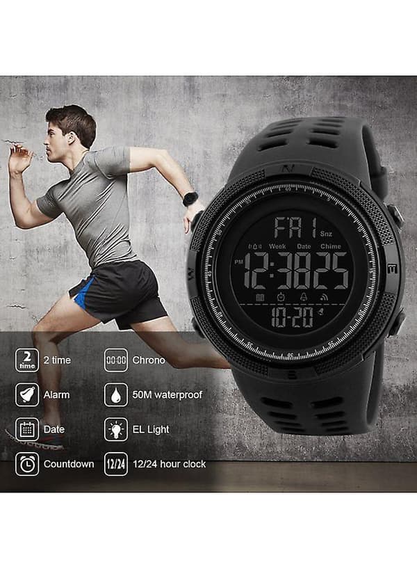 Men's Pu-leather Digital Watch 1248